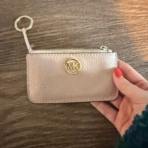 Michael Kors Pink Leather Keychain Pouch